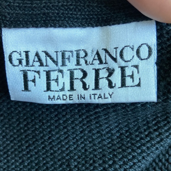 VTG GIANFRANCO FERRE asymmetrical knit wrap sweater - Picture 3 of 14